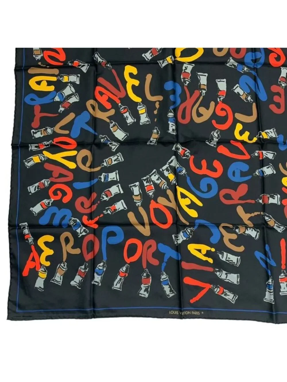 Louis Vuitton Scarf Silk Paint Pattern - Picture 4 of 8